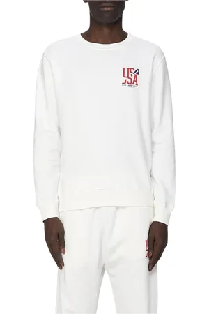 Autry Bluzy, Mężczyzna, Biały, S, Klasyczny Biały Crewneck Sweatshirt