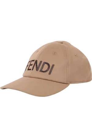Fendi Akcesoria, Mężczyzna, Beżowy, ONE SIZE, Luksusowa Czarna Czapka Baseballowa
