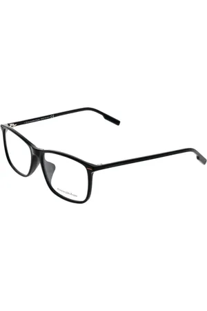 Ermenegildo Zegna Akcesoria, unisex, Czarny, ONE SIZE, Czarne Okulary Optyczne Prostokątne