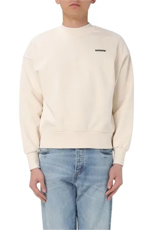 BARROW Bluzy, Mężczyzna, Biały, M, Klasyczny Beżowy Sweter