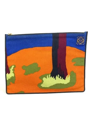Loewe Pre-owned, Kobieta, Wielobarwność, ONE SIZE, Bawełna, Pre-owned Cotton clutches