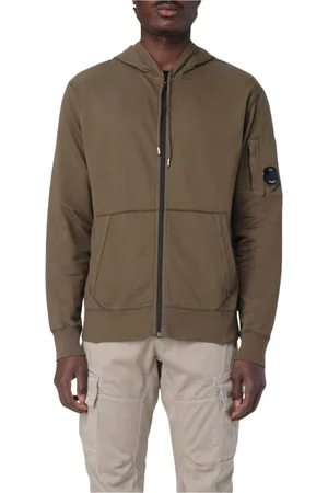 C.P. Company Bluzy, Mężczyzna, Zielony, S, Niebieski Bluza Zip Up Activewear