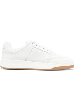 Saint Laurent Buty, Mężczyzna, Biały, 44 EU, Białe Niskie Skórzane Buty Sportowe