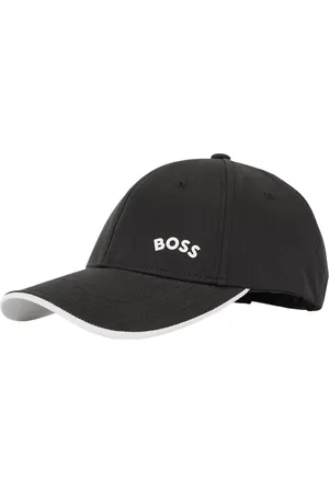 HUGO BOSS Akcesoria, Mężczyzna, Czarny, ONE SIZE, Bawełna, Wyrazista Zakrzywiona Czapka
