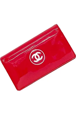 CHANEL Pre-owned, Kobieta, Czerwony, ONE SIZE, Skóra, Pre-owned skórzane portfele