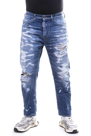 Dsquared2 Jeansy, Mężczyzna, Niebieski, M, Granatowe Spodnie Męskie Modny Model