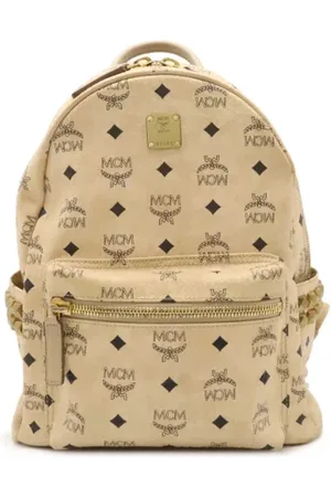 MCM Pre-owned, Kobieta, Beżowy, ONE SIZE, Skóra, Pre-owned Leather backpacks
