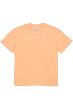 Karl Kani Koszulki, Mężczyzna, Pomarańczowy, XL, Autograf Heavy Jersey Boxy Tee