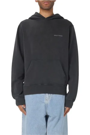 Daily paper Bluzy, Mężczyzna, Czarny, L, Vintage Wash Hoodie Stylowy Sweatshirt
