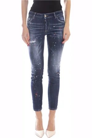 Dsquared2 Jeansy, Kobieta, Niebieski, XS, Granatowe Spodnie 5 Pocket Damskie