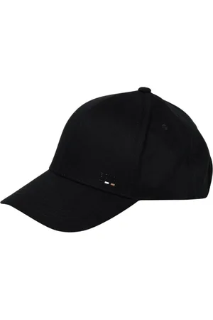HUGO BOSS Akcesoria, Mężczyzna, Czarny, ONE SIZE, Czarna Czapka Baseballowa dla Mężczyzn