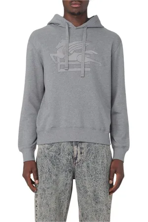 Etro Bluzy, Mężczyzna, Szary, M, Pegasus Logo Bluza