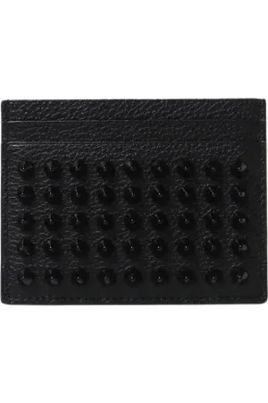 Christian Louboutin Akcesoria, Mężczyzna, Czarny, ONE SIZE, Elegancki Spiked Portfel na Karty
