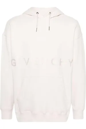 Givenchy Bluzy, Mężczyzna, Beżowy, S, Paris Logo Hoodie Luźny Fason