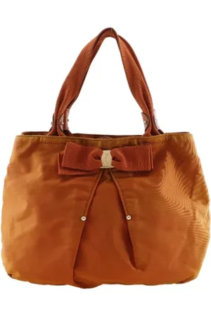 Salvatore Ferragamo Pre-owned, Kobieta, Pomarańczowy, ONE SIZE, Nylon, Pre-owned Canvas handbags