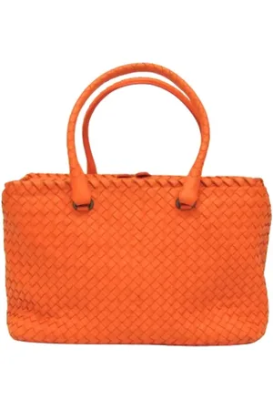 Bottega Veneta Pre-owned, Kobieta, Pomarańczowy, ONE SIZE, Skóra, Pre-owned Skórzane torebki
