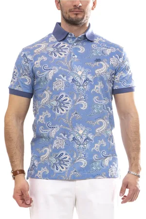 Etro Koszulki, Mężczyzna, Wielobarwność, L, Roma Polo Pink Print