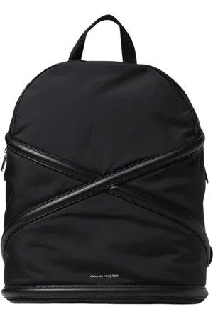 Alexander McQueen Torebki, Mężczyzna, Czarny, ONE SIZE, Nylon, Plecak z Harnasem Cross Strap Design