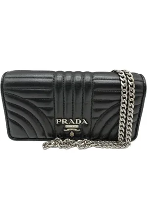 Prada Pre-owned, Kobieta, Czarny, ONE SIZE, Skóra, Pre-owned skórzane portfele