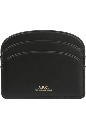 A.P.C. Akcesoria, Kobieta, Czarny, ONE SIZE, Skóra, Skórzany Portfel na Karty