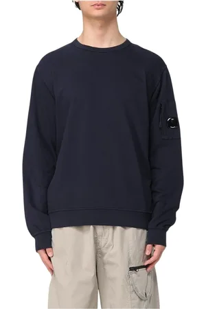 C.P. Company Bluzy, Mężczyzna, Niebieski, M, Niebieski Bluza Crew Stylowy Wygodny Uniwersalny