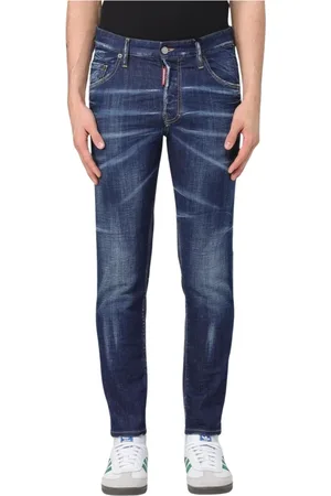 Dsquared2 Jeansy, Mężczyzna, Niebieski, S, Denim, Cool Guy Distressed Jeansy