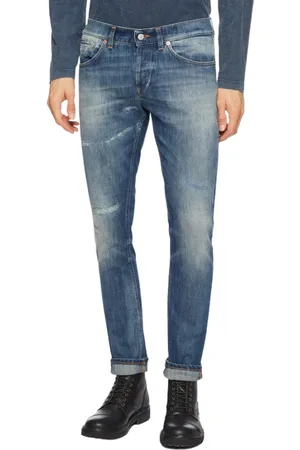 Dondup Jeansy, Mężczyzna, Niebieski, W34, Denim, Nowoczesne Jeansyy Slim-Fit