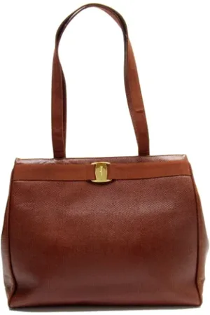 Salvatore Ferragamo Pre-owned, Kobieta, brązowy, ONE SIZE, Skóra, Pre-owned Skórzane torebki