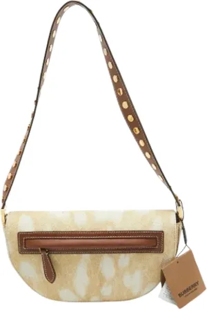 Burberry Pre-owned, Kobieta, Beżowy, ONE SIZE, Pre-owned skórzane torby na ramię