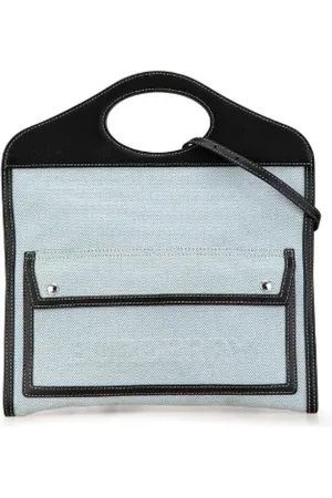 Burberry Pre-owned, Kobieta, Niebieski, ONE SIZE, Skóra, Pre-owned Canvas handbags
