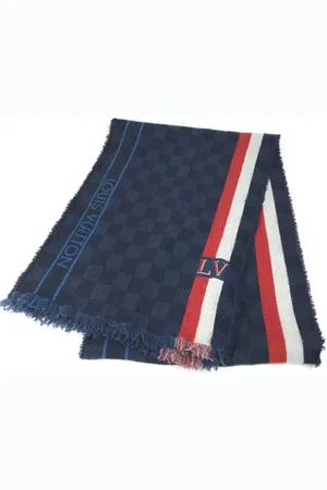 LOUIS VUITTON Pre-owned, Kobieta, Niebieski, ONE SIZE, Wełna, Pre-owned Wool scarves