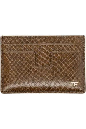 Tom Ford Akcesoria, Mężczyzna, brązowy, ONE SIZE, Elegancki Portfel Skórzany Organizator