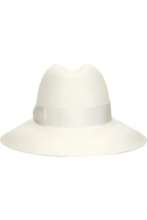 Borsalino Akcesoria, Kobieta, Biały, M, Klasyczny Kapelusz Fedora w Czerni