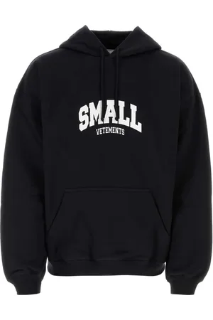 Vetements Bluzy, Mężczyzna, Czarny, ONE SIZE, Czarny Oversize Bawełniany Sweter