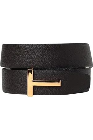 Tom Ford Akcesoria, Mężczyzna, brązowy, 115 CM, Brązowy Pasek Skórzany z Złotą Sprzączką