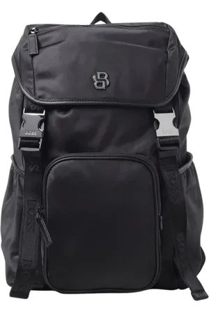 HUGO BOSS Torebki, Mężczyzna, Czarny, ONE SIZE, Nylon, Elegancki Czarny Plecak Męski