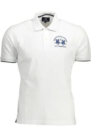 La Martina Koszulki, Mężczyzna, Biały, 2XL, Bawełna, Elegancka biała koszulka polo z krótkim rękawem