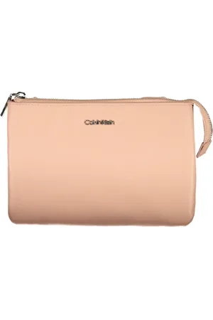 Calvin Klein Torebki, Kobieta, Różowy, ONE SIZE, Różowa Torba na Ramię z Kontrastowymi Szczegółami