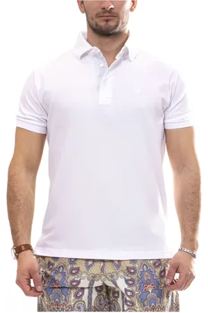 Etro Koszulki, Mężczyzna, Biały, S, Biała Koszulka Polo Styl Rzymu
