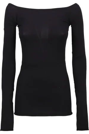 Sportmax Koszulki, Kobieta, Czarny, L, Czarny Top Ario