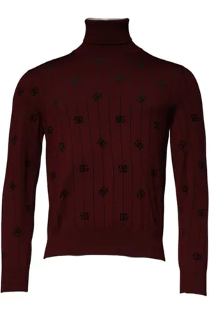 Dolce & Gabbana Swetry, Mężczyzna, brązowy, M, DG Logo Golf Sweter Dzianina