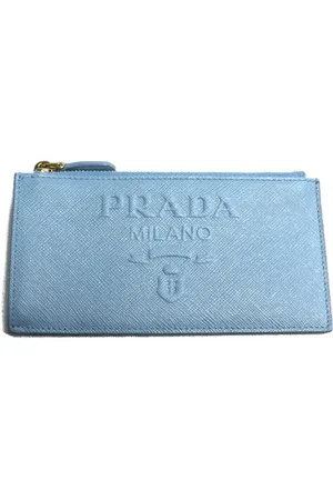 Prada Pre-owned, Kobieta, Niebieski, ONE SIZE, Skóra, Pre-owned skórzane portfele