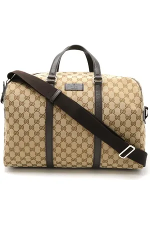 Gucci Pre-owned, Kobieta, Beżowy, ONE SIZE, Skóra, Pre-owned Canvas travel-bags