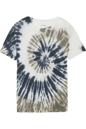 KUJTEN Koszulki, Kobieta, Wielobarwność, L, Len, Tie & Dye Koszulka z lnu