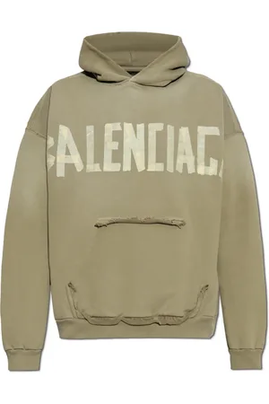 Balenciaga Bluzy, Mężczyzna, Zielony, S, Bawełna, Bluza z efektem vintage