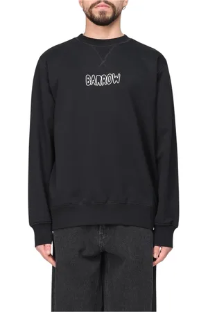 BARROW Bluzy, Mężczyzna, Czarny, M, Len, Klasyczny Crew Neck Sweatshirt
