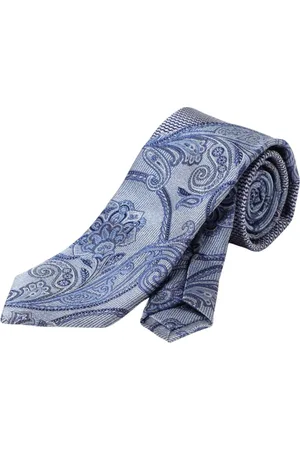 Etro Akcesoria, Mężczyzna, Niebieski, ONE SIZE, Niebieski Jedwabny Krawat Paisley