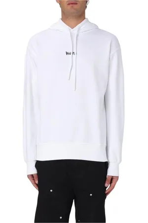 DISCLAIMER Bluzy, Mężczyzna, Biały, M, Czarny Bawełniany Hoodie Sweatshirt