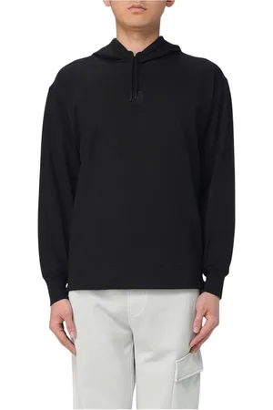 C.P. Company Bluzy, Mężczyzna, Czarny, M, Czarna Bawełniana Bluza z Kapturem