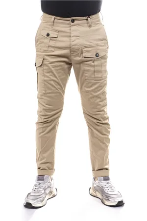 Dsquared2 Spodnie, Mężczyzna, Beżowy, 2XL, Beżowe Spodnie Męskie